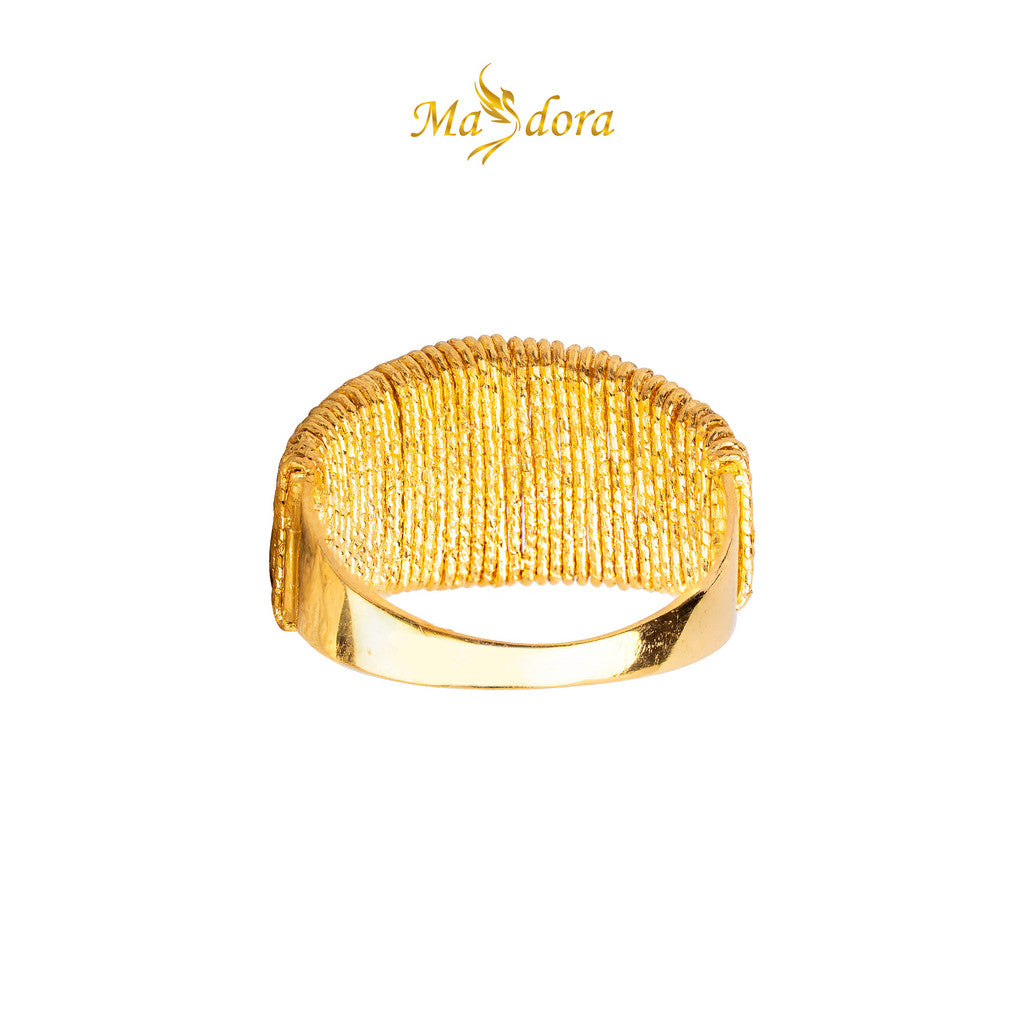 MASDORA 916 Ring Rings Cincin ~ Golden Oro Glitz (EMAS 916/22K)