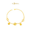 MASDORA 916 Gold Bracelet Rantai Tangan Emas ~ HG Golden Mini Gold Flower Frame (EMAS 916/22K)