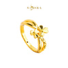 MASDORA 916 Gold Ring Rings Cincin Emas ~ HG Mini Blooming Trifoglio (EMAS 916/22K)