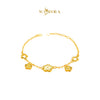 MASDORA 916 Gold Bracelet Rantai Tangan Emas ~ HG Golden Mini Gold Flower Frame (EMAS 916/22K)