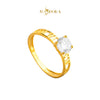 MASDORA 916 Gold Ring Rings Cincin Emas ~ Roman Numeral Solitaire (EMAS 916/22K)