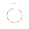MASDORA 916 Gold Bracelet Rantai Tangan Emas ~ Duotone Rippling Wave (EMAS 916/22K)