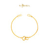 MASDORA 916 Gold Bracelet Rantai Tangan Emas ~ Golden Clicked Clover (EMAS 916/22K)