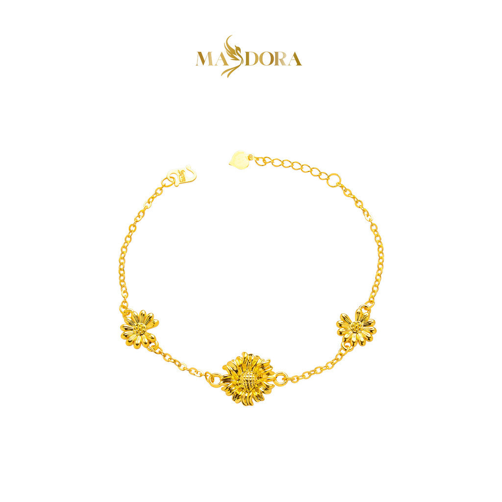 MASDORA 916 Gold Bracelet Rantai Tangan Emas ~ HG Golden Enormous Sunflower (EMAS 916/22K)