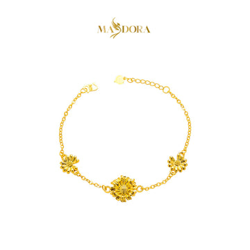 MASDORA 916 Gold Bracelet Rantai Tangan Emas ~ HG Golden Enormous Sunflower (EMAS 916/22K)
