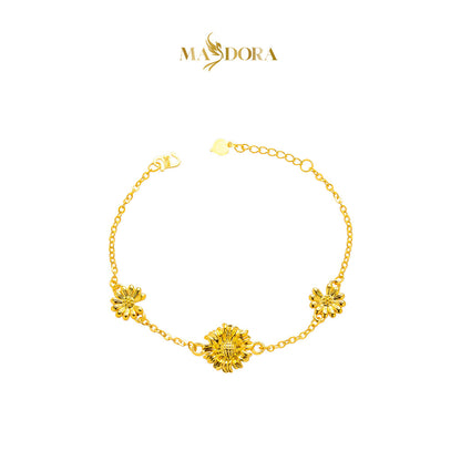 MASDORA 916 Gold Bracelet Rantai Tangan Emas ~ HG Golden Enormous Sunflower (EMAS 916/22K)