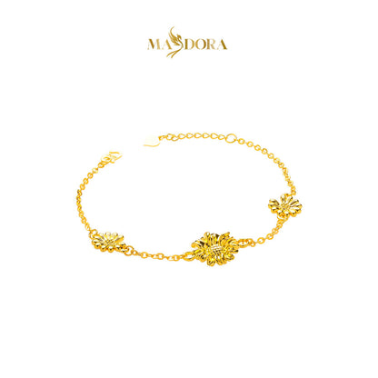 MASDORA 916 Gold Bracelet Rantai Tangan Emas ~ HG Golden Enormous Sunflower (EMAS 916/22K)