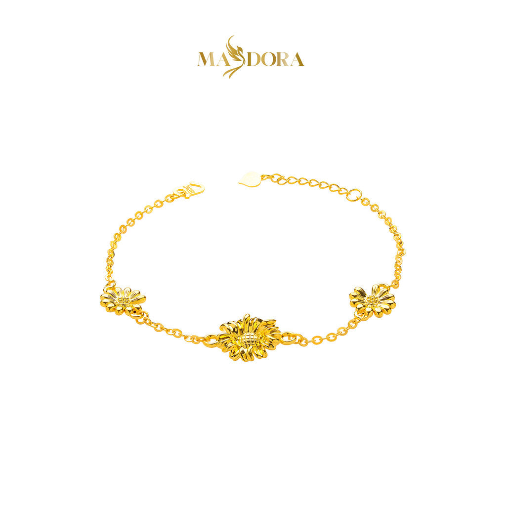 MASDORA 916 Gold Bracelet Rantai Tangan Emas ~ HG Golden Enormous Sunflower (EMAS 916/22K)