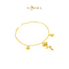MASDORA 916 Gold Bracelet Rantai Tangan Emas ~ HG Vast Rose Flower (EMAS 916/22K)