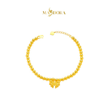 MASDORA 916 Gold Bracelet Rantai Tangan Emas ~ HG Golden Geometry Bow Boba (EMAS 916/22K)