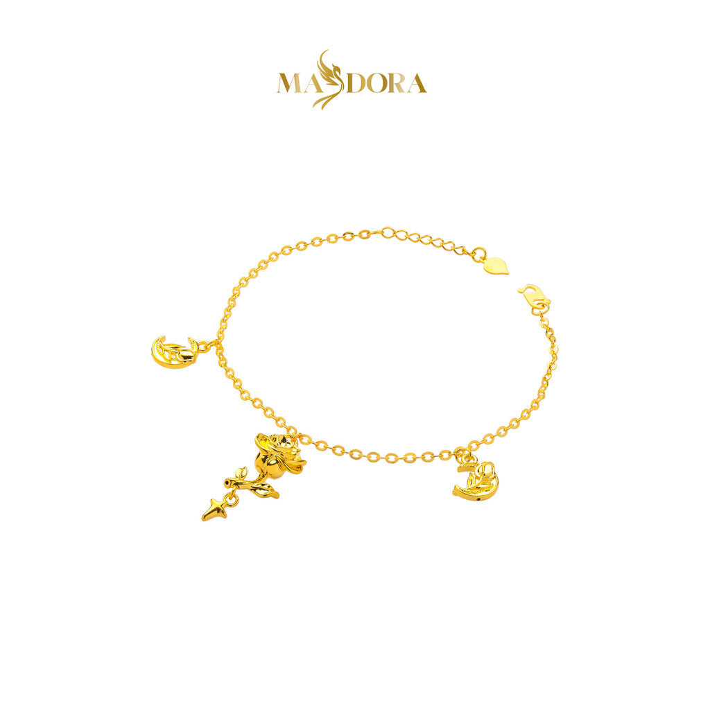 MASDORA 916 Gold Bracelet Rantai Tangan Emas ~ HG Vast Rose Sonata  (EMAS 916/22K)