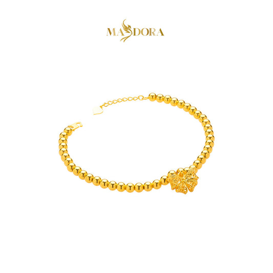 MASDORA 916 Gold Bracelet Rantai Tangan Emas ~ HG Golden Geometry Bow Boba (EMAS 916/22K)