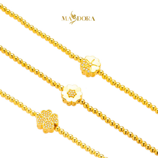 MASDORA 916 Gold Bracelet Rantai Tangan Emas ~ HG Mini Sparkling Boba Edition (EMAS 916/22K)