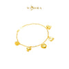 MASDORA 916 Gold Bracelet Rantai Tangan Emas ~ HG Golden Throned Love (EMAS 916/22K)