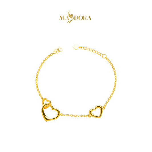 MASDORA 916 Gold Bracelet Rantai Tangan Emas ~ HG Clicked Modern Sincero (EMAS 916/22K)