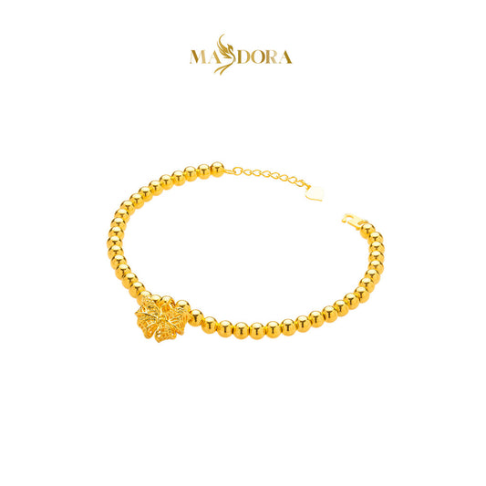 MASDORA 916 Gold Bracelet Rantai Tangan Emas ~ HG Golden Geometry Bow Boba (EMAS 916/22K)