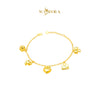MASDORA 916 Gold Bracelet Rantai Tangan Emas ~ HG Golden Throned Love (EMAS 916/22K)