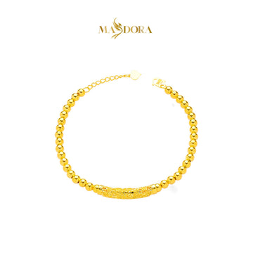 MASDORA 916 Gold Bracelet Rantai Tangan Emas ~ HG Flowery Borneo Love Charm  (EMAS 916/22K)