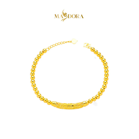 MASDORA 916 Gold Bracelet Rantai Tangan Emas ~ HG Flowery Borneo Love Charm  (EMAS 916/22K)