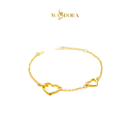 MASDORA 916 Gold Bracelet Rantai Tangan Emas ~ HG Clicked Modern Sincero (EMAS 916/22K)