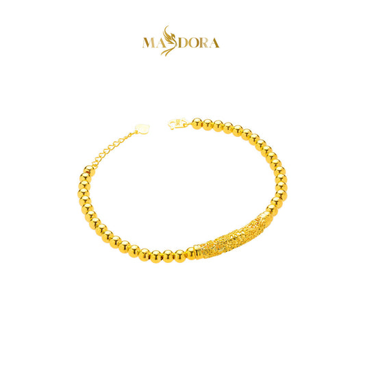 MASDORA 916 Gold Bracelet Rantai Tangan Emas ~ HG Flowery Borneo Love Charm  (EMAS 916/22K)