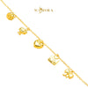MASDORA 916 Gold Bracelet Rantai Tangan Emas ~ HG Golden Throned Love (EMAS 916/22K)