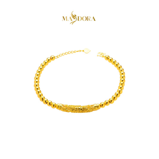 MASDORA 916 Gold Bracelet Rantai Tangan Emas ~ HG Flowery Borneo Love Charm  (EMAS 916/22K)