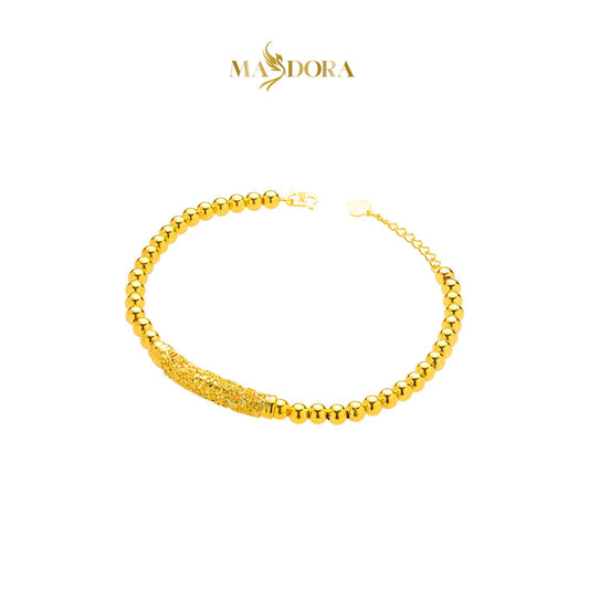 MASDORA 916 Gold Bracelet Rantai Tangan Emas ~ HG Flowery Borneo Love Charm  (EMAS 916/22K)