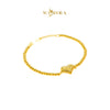 MASDORA 916 Gold Bracelet Rantai Tangan Emas ~ HG Flattered Diamond Heart Boba (EMAS 916/22K)