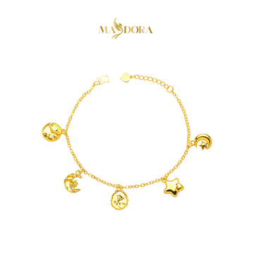 MASDORA 916 Gold Bracelet Rantai Tangan Emas ~ HG Golden Starry Sonata (EMAS 916/22K)