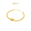 MASDORA 916 Gold Bracelet Rantai Tangan Emas ~ HG Flattered Diamond Heart Boba (EMAS 916/22K)