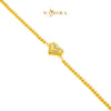 MASDORA 916 Gold Bracelet Rantai Tangan Emas ~ HG Flattered Diamond Heart Boba (EMAS 916/22K)