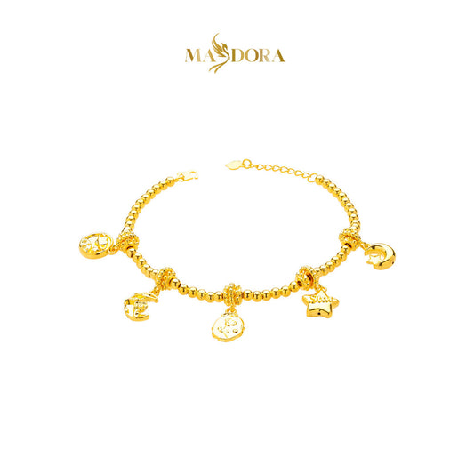 MASDORA 916 Gold Bracelet Rantai Tangan Emas ~ HG Golden Universe Sonata Boba (EMAS 916/22K)