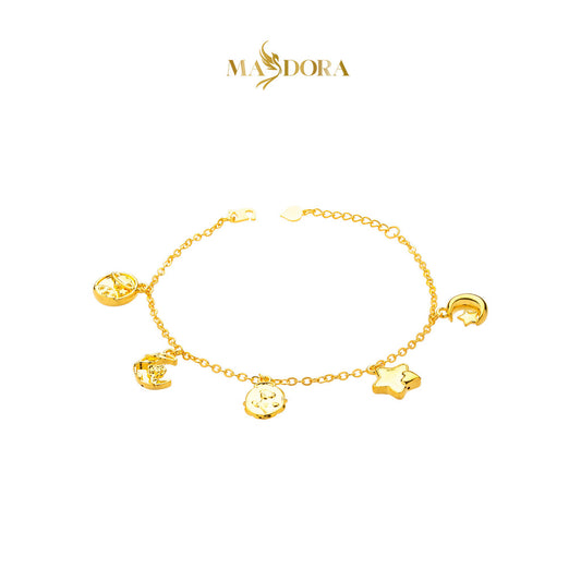 MASDORA 916 Gold Bracelet Rantai Tangan Emas ~ HG Golden Starry Sonata (EMAS 916/22K)