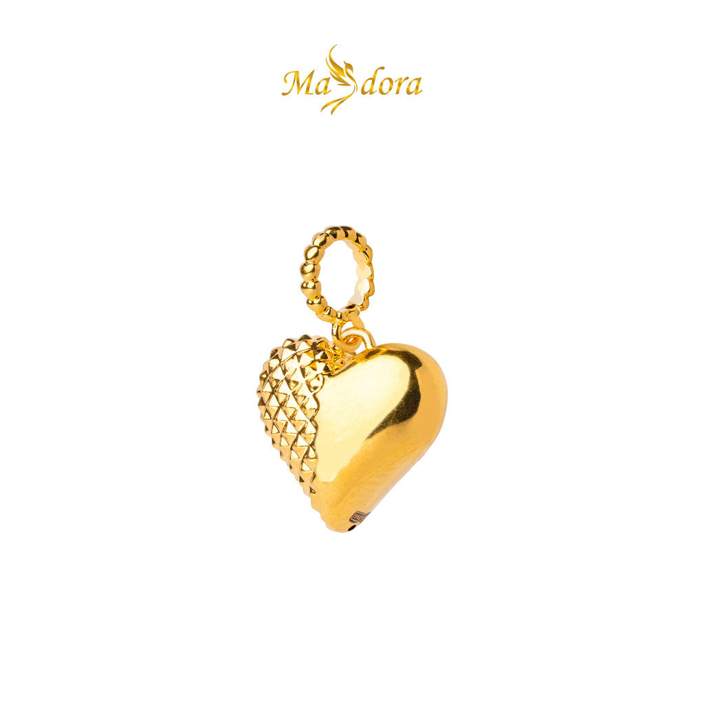 MASDORA 916 Gold Pendant Loket Emas ~ HG Golden Half Hearted (EMAS 916/22K)
