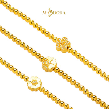 MASDORA 916 Gold Bracelet Rantai Tangan Emas ~ HG Golden Sparkling Boba Edition (EMAS 916/22K)