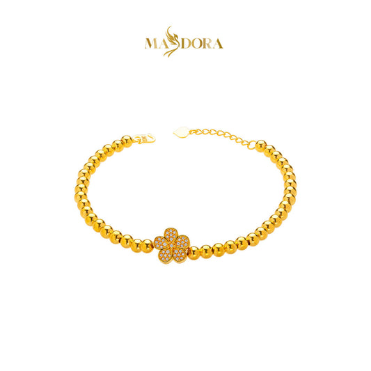 MASDORA 916 Gold Bracelet Rantai Tangan Emas ~ HG Golden Sparkling Boba Edition (EMAS 916/22K)
