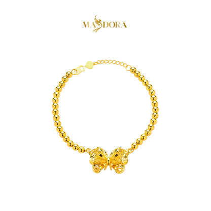 MASDORA 916 Gold Bracelet Rantai Tangan Emas ~ HG High Ruffled Butterfly Boba (EMAS 916/22K)