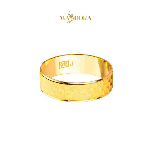 MASDORA 916 Gold Ring Rings Cincin Emas ~ CBR Golden Wavy Phantom (EMAS 916/22K)