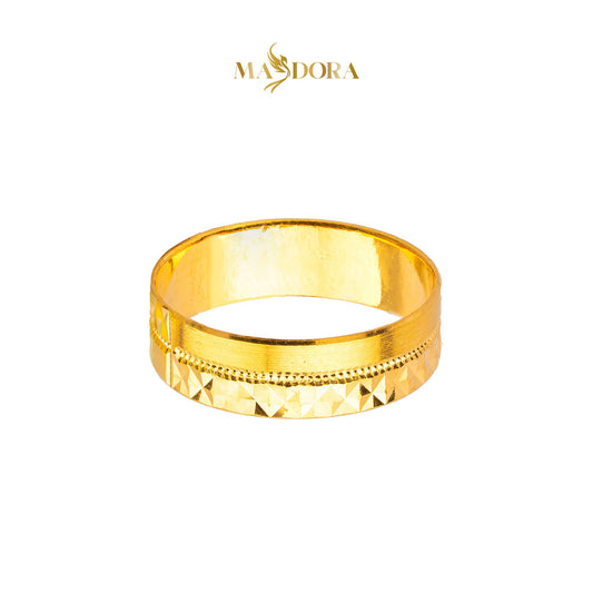 MASDORA 916 Gold Ring Rings Cincin Emas ~ CBR Golden Inverse Cutting (EMAS 916/22K)