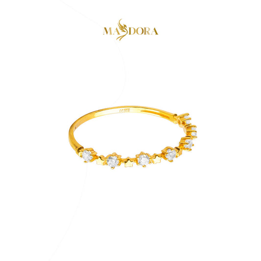 MASDORA 916 Gold Ring Rings Cincin Emas ~ Sparkling Luminous Stars (EMAS 916/22K)