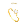 MASDORA 916 Gold Ring Rings Cincin Emas ~ Golden Jagged Solitaire (EMAS 916/22K)