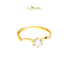 MASDORA 916 Gold Ring Rings Cincin Emas ~ Golden Jagged Solitaire (EMAS 916/22K)