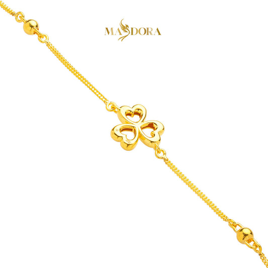 MASDORA 916 Gold Bracelet Rantai Tangan Emas ~ Golden Elle Frame Edition (EMAS 916/22K)
