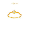 MASDORA 916 Gold Ring Rings Cincin Emas ~ Golden Jagged Solitaire (EMAS 916/22K)
