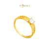 MASDORA 916 Gold Ring Rings Cincin Emas ~ Filigree Solitaire (EMAS 916/22K)