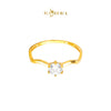 MASDORA 916 Gold Ring Rings Cincin Emas ~ Golden Jagged Solitaire (EMAS 916/22K)
