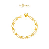 MASDORA 916 Gold Bracelet Rantai Tangan Emas ~ Flattened Hardware Fluffy Love (EMAS 916/22K)