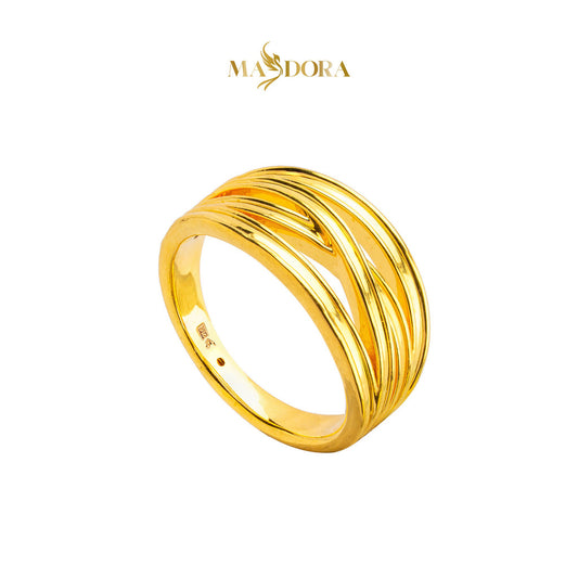 MASDORA 916 Gold Ring Rings Cincin Emas ~ HG Golden Bella Cross (EMAS 916/22K)