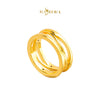 MASDORA 916 Gold Ring Rings Cincin Emas ~ HG Golden Ripped Cavo (EMAS 916/22K)
